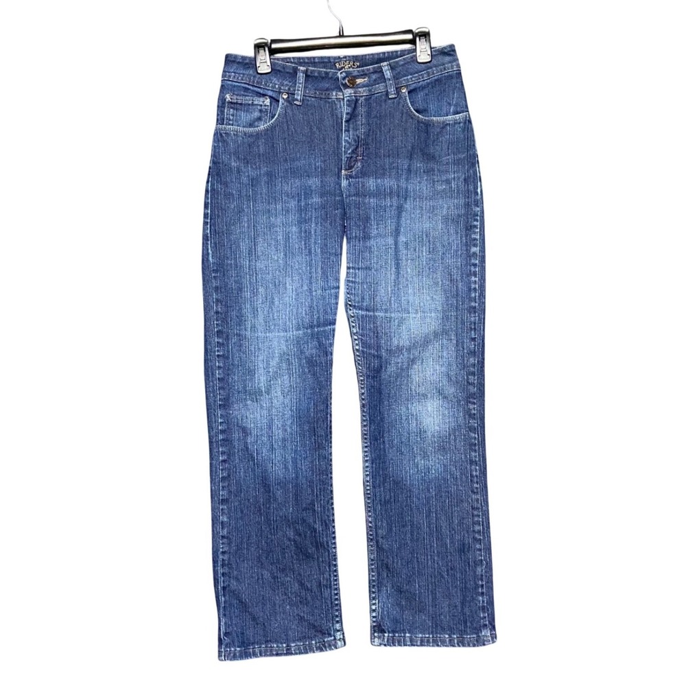 Riders by Lee Womens Petite 10P Straight Leg Jeans Dark Wash Normcore Classic